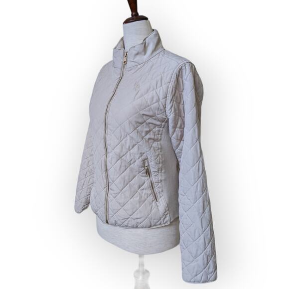 U.S. Polo Assn Women's Quilted Jacket in Cream - Picture 2 of 10